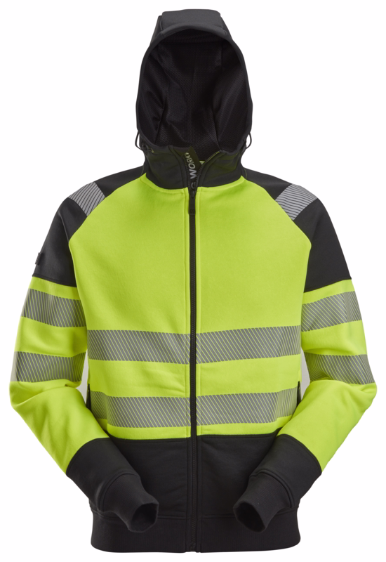 Hættetrøje 2839 Hi-vis gul/sort, str. 3XL