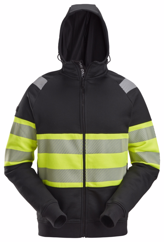 Hættetrøje 2838 Hi-vis sort/gul, str. 3XL