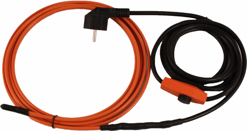 Varmekabel DVU-10m m/stik og termostat