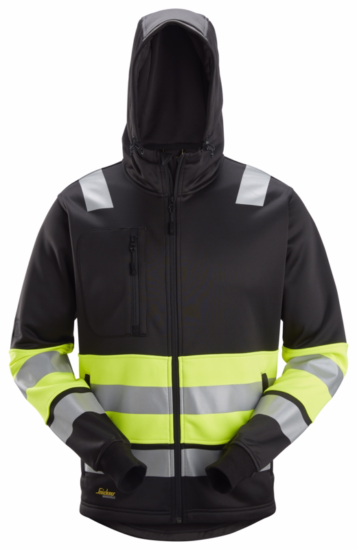 Hættetrøje 8038 Hi-vis sort/gul, str. M