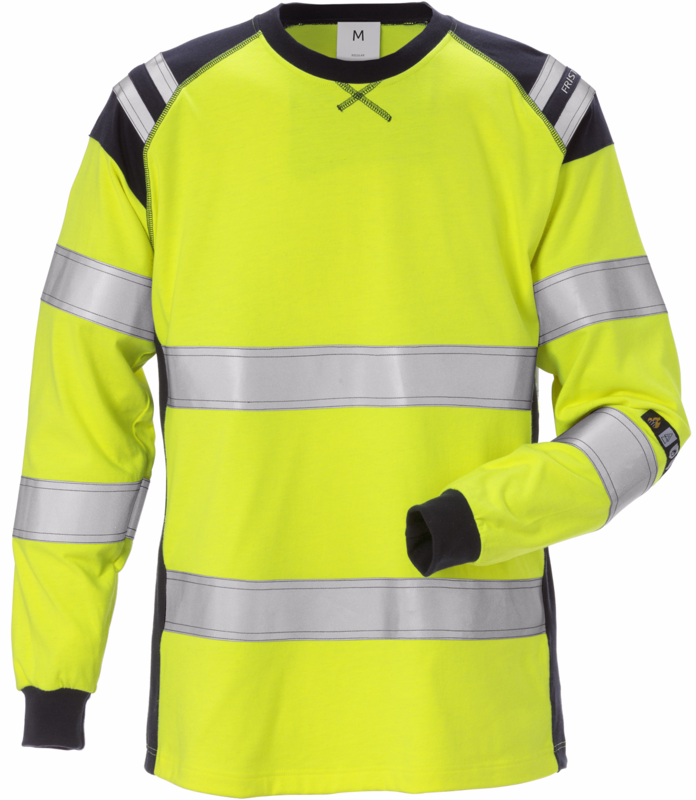 T-shirt L/Æ Hi-vis Dame 129522 Gul/marine, str. L