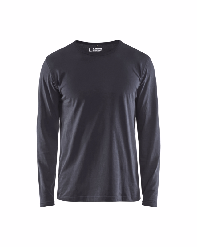 T-shirt L/Æ 3500 mørk grå, str. L