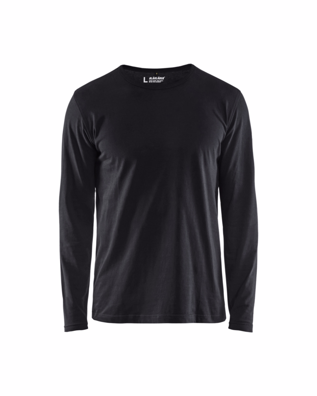 T-shirt L/Æ 3500 sort, str. 3XL