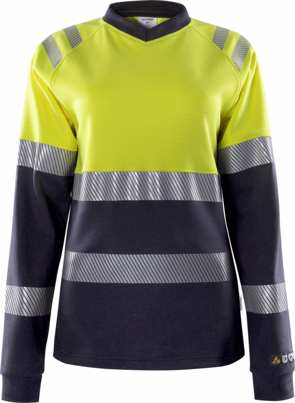 T-shirt Hi-Vis Dame 133269 gul/marine, str. M