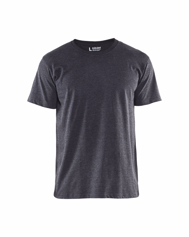 T-shirt 33001025 sortmeleret, str. S