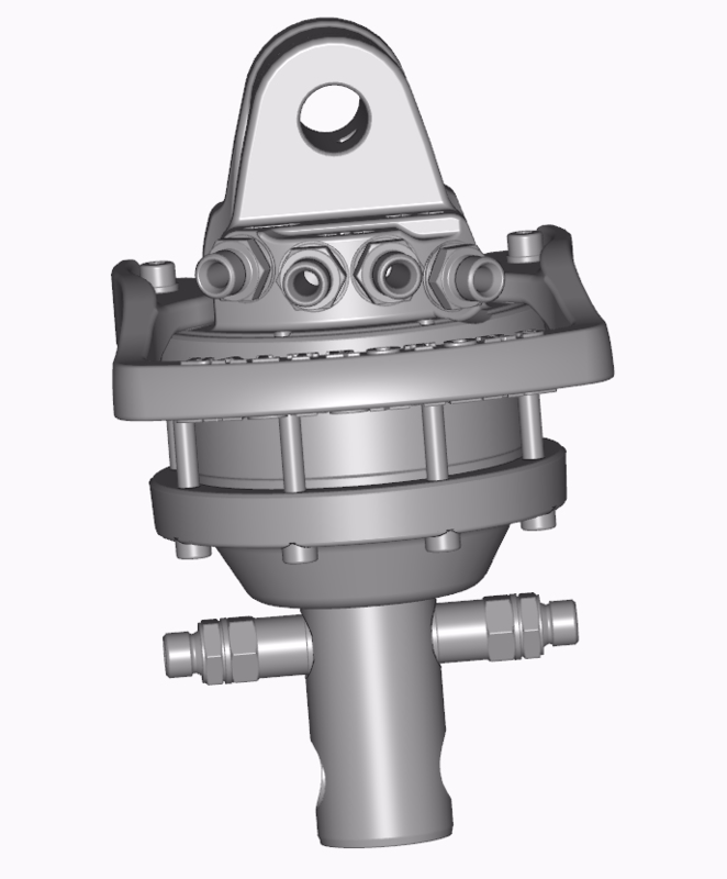 Drejehoved, hydraulisk t/Multiflex