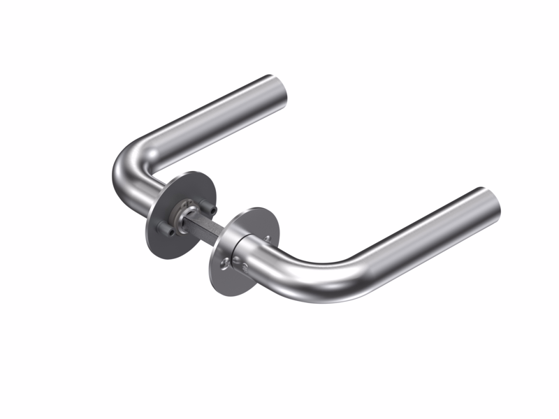 Dørgreb RS L-form Ø22 massiv cc30, 58-82 1031.04CD