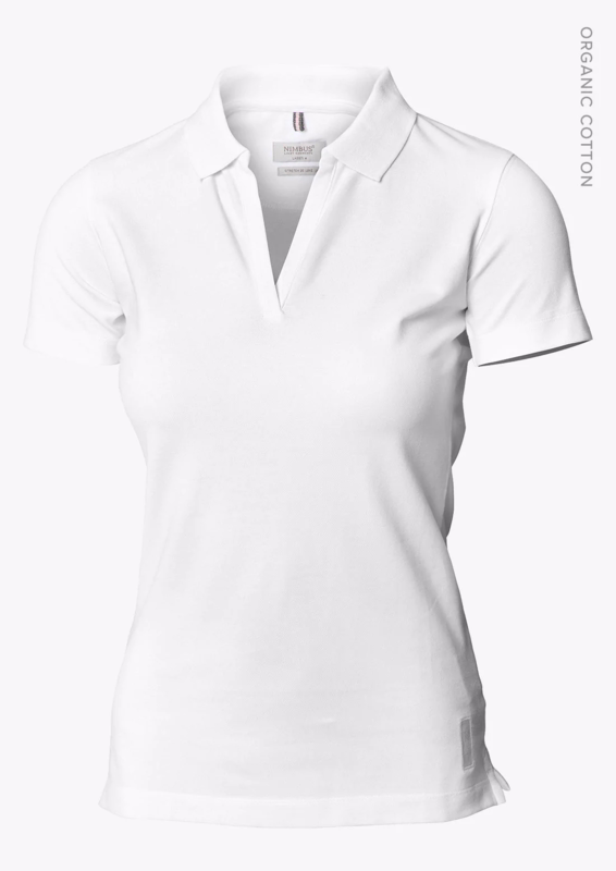Polo Dame V-hals Harvard White Str. XL