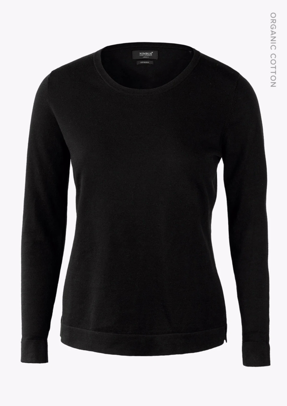 Striktrøje Dame Brighton m/rund hals Black Str. 3XL