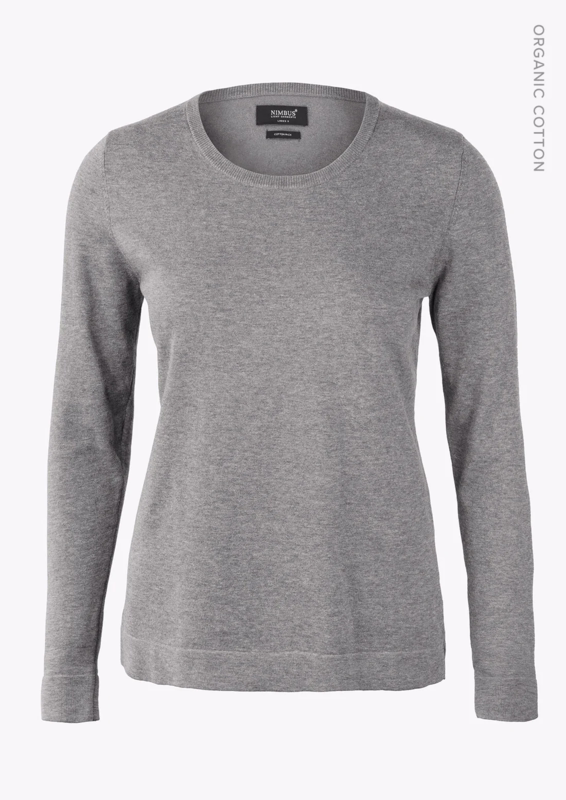 Striktrøje Dame Brighton m/rund hals Grey Str. XS