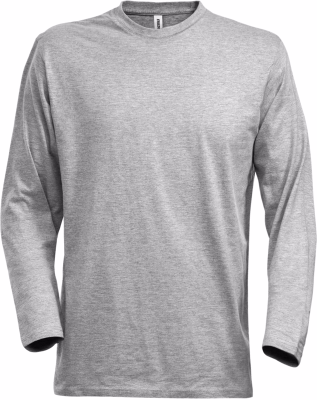 T-shirt L/Æ 100242 Gråmeleret, str. L