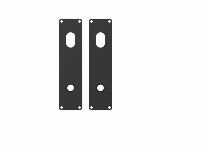 Langskilte sort 215x55x2mm cyl cc105mm 7320.22AA