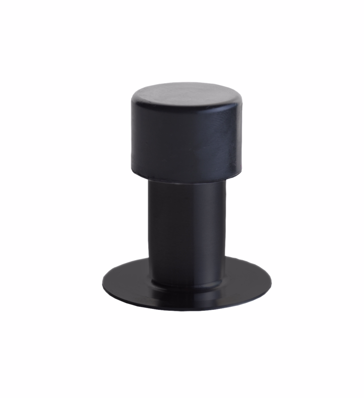 Dørstop sort t/gulv Ø22x85mm 7601.20