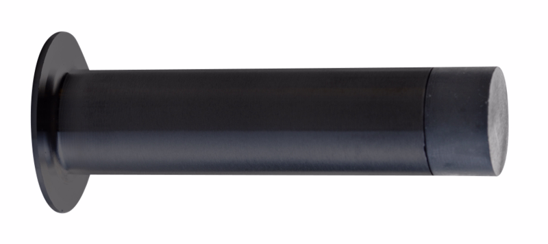 Dørstop sort t/væg Ø19x77mm 7604.20