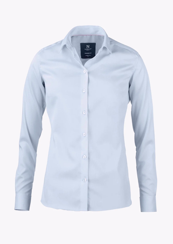 Businessskjorte Dame Portland Light Blue Str. 2XL