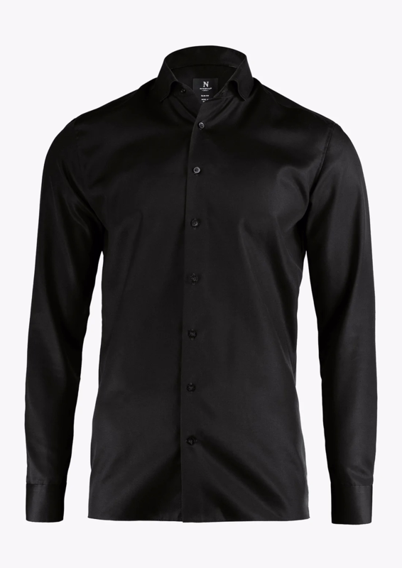 Businessskjorte Slim Fit Portland Black Str. 2XL