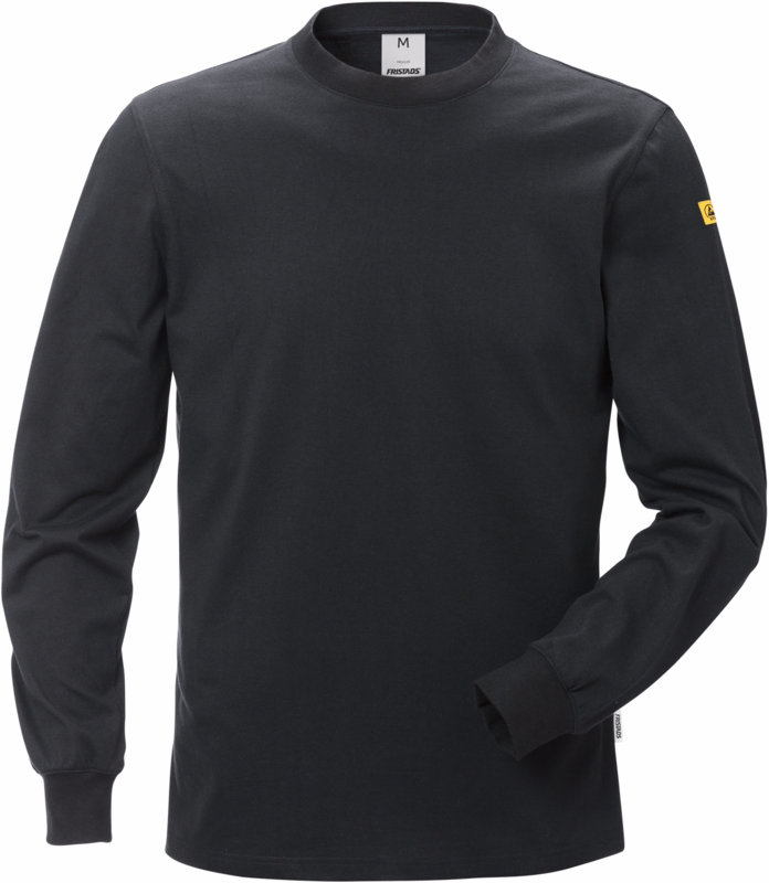 T-shirt L/Æ 120958 Sort, str. XS