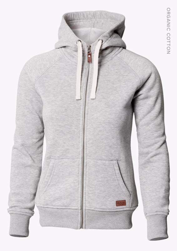 Hættetrøje Dame Williamsburg Grey Melange Str. XS