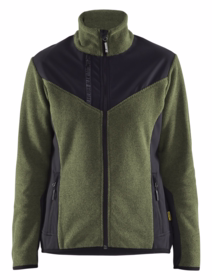Blåkläder - Jakke Dame 5943 Strikket Efterårs grøn/sort