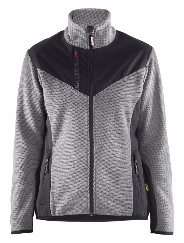 Jakke Dame 5943 Strikket Gråmeleret/sort, str. XS