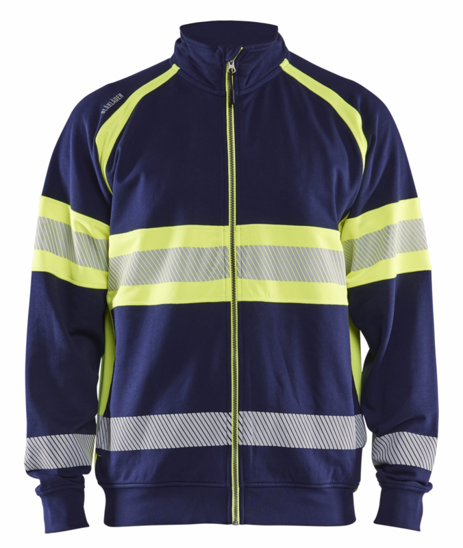 Sweatshirt Hi-vis 3551 Marineblå/gul, str. XS