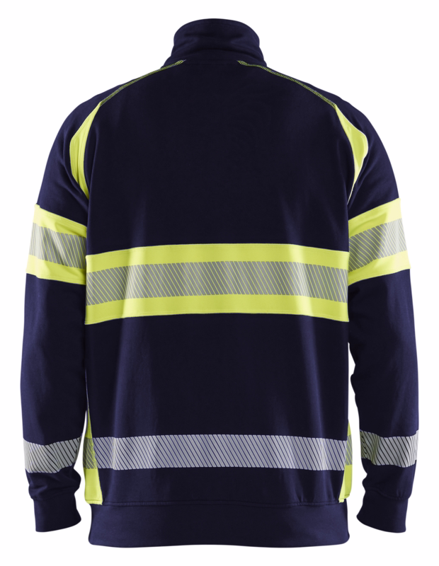Sweatshirt Hi-vis 3553 Marineblå/gul, str. S