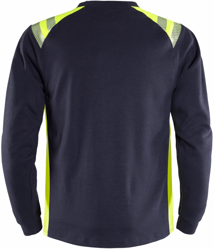 T-shirt 131149 Marine/Hi-vis gul, str. XL