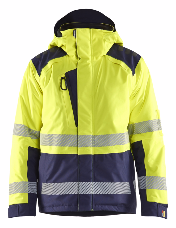Vinterjakke Hi-vis 4455 Gul/marineblå, str. 2XL