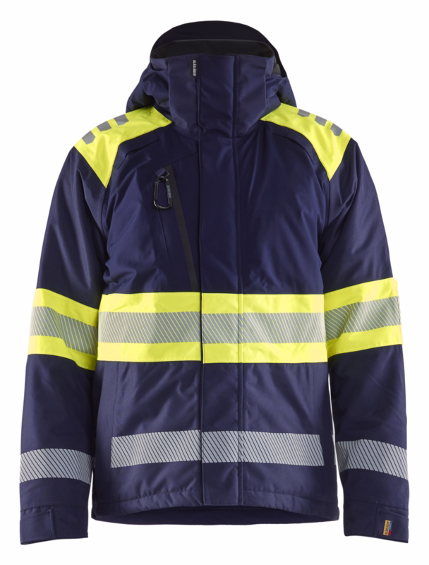 Vinterjakke Hi-vis 4480 Marineblå/gul, str. XS