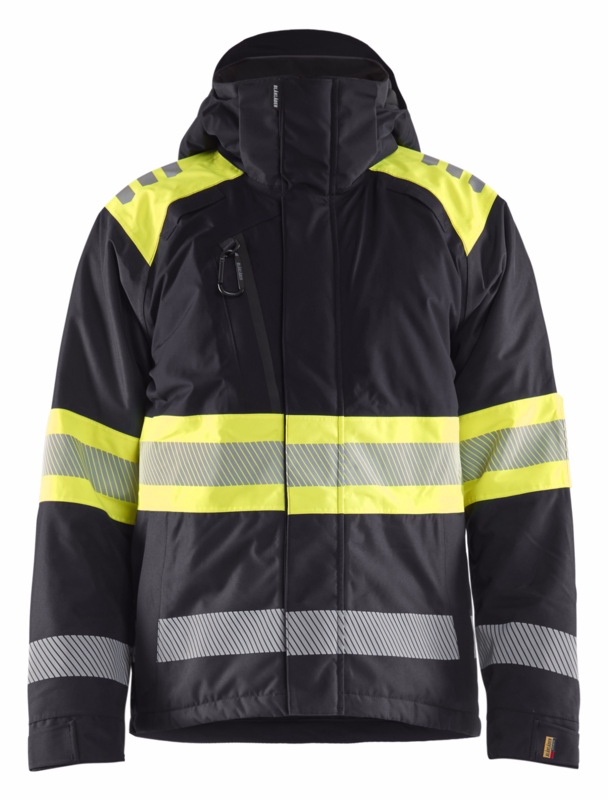 Vinterjakke Hi-vis 4480 Sort/gul, str. 4XL