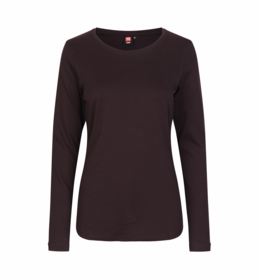 ID Identity - T-shirt 0509 Dame L/Æ Mørk bordeaux