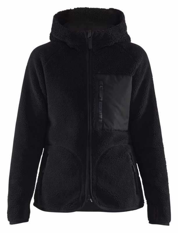 Jakke Dame 4727 Fiberpels Sort, str. L