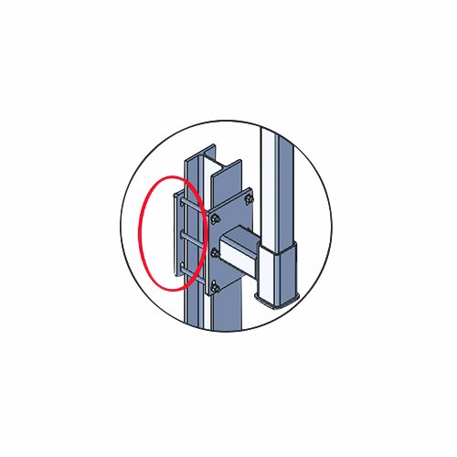 Bagplade til stolpebeslag RJ200