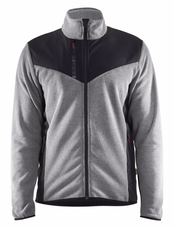 Jakke 5942 Strikket Gråmeleret/sort, str. 2XL