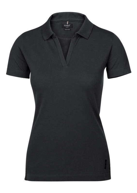 Polo Dame V-hals Harvard Charcoal Str. 3XL