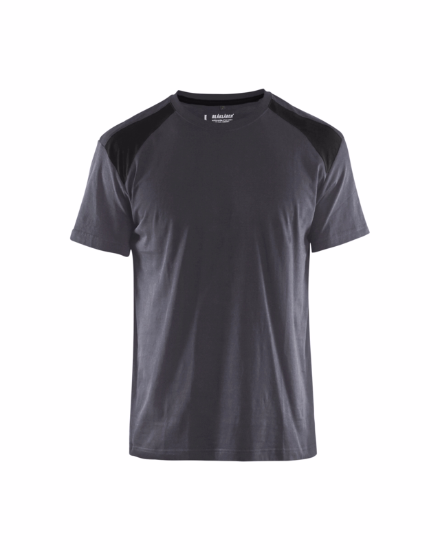 T-shirt 33791042 Mellemgrå/Sort Str. L