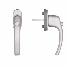 Blaugelb - Paskvilgreb drejekip 90° m/trykknap 7x37mm sølv F1