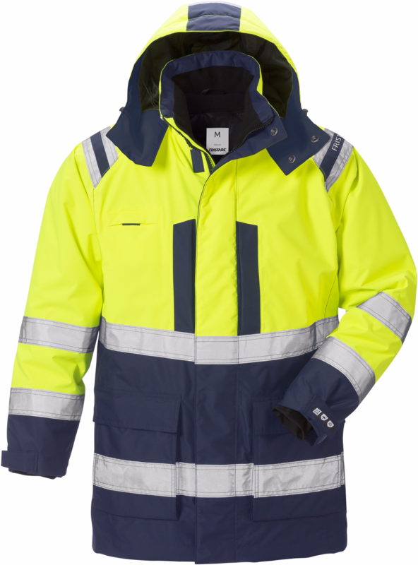 Arbejdsjakke 3-i-1 Hi-Vis 119628 Gul/marine, str. 3XL