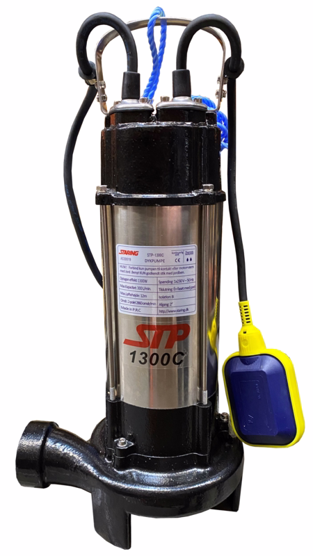 Spildevandspumpe STP 1300C m/kniv 2"- 230V