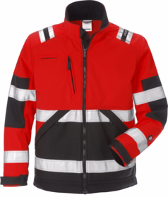 Fristads - Softshell jakke Hi-Vis 125024 Rød/sort
