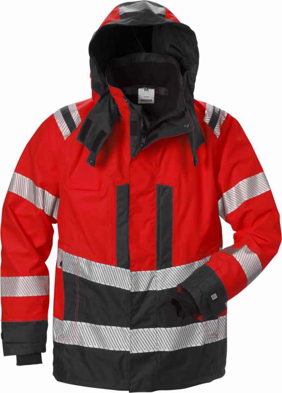 Arbejdsjakke Hi-Vis 127666 Rød/sort, str. 3XL