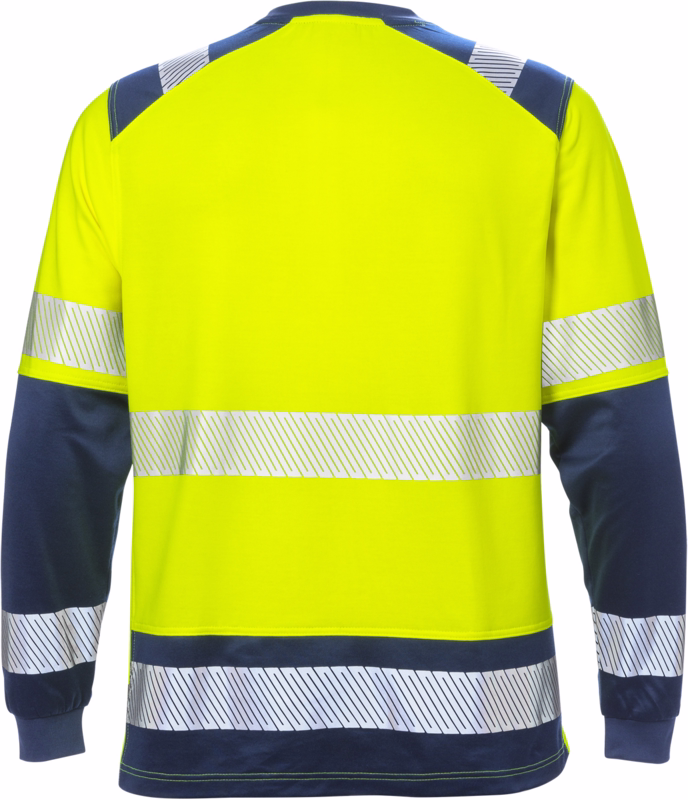T-shirt L/Æ Hi-Vis 129514 Gul/marine, str. M