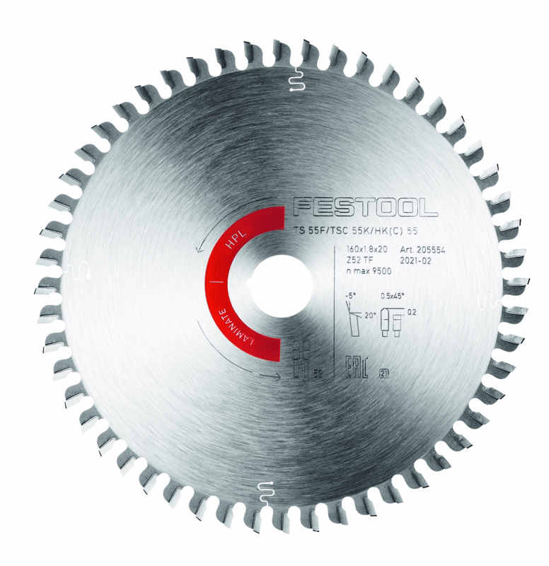 Rundsavklinge HW Ø160x1,8x20mm Z52 Laminat