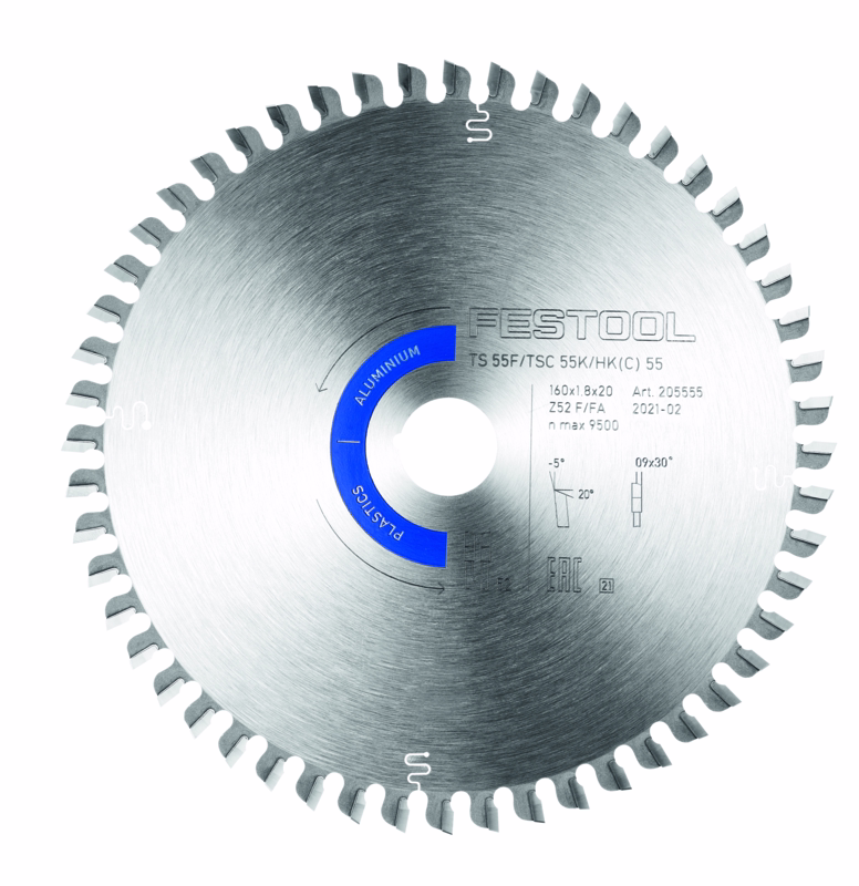 Rundsavklinge HW Ø160x1,8x20mm Z52 Alu/plast