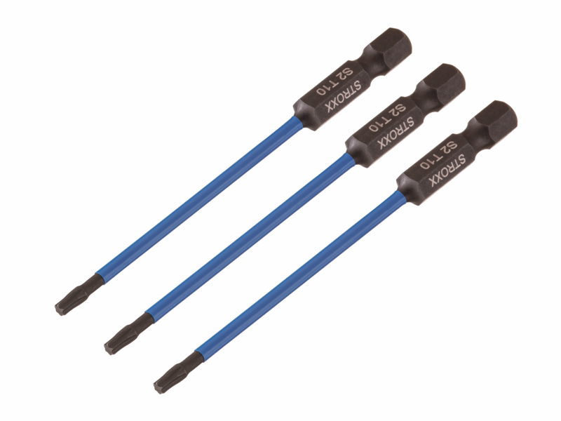 Bits TX10 1/4" x 90mm, 3-pak, slagfast