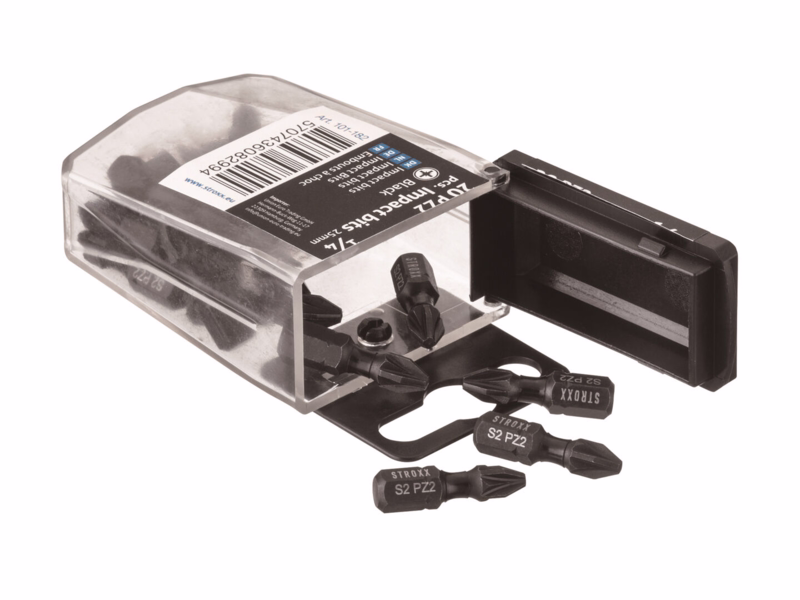 Bits PZ2 1/4" x 25mm, pak af 20 stk, slagfast