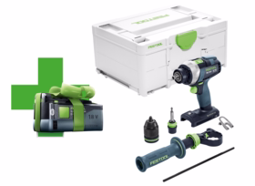Festool - Bore-/skruemaskine 18V QUADRIVE TDC 18/4 I-Basic, 1x5,0 Ah
