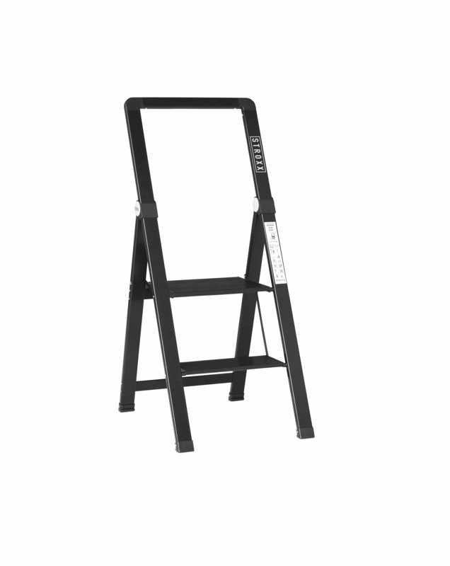 Trappestige Slim sort 3 trin