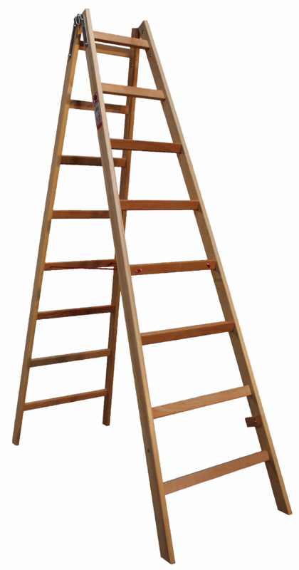 Wienerstige træ massiv 5 trin 1,40mtr.