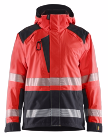 Blåkläder - Skaljakke Hi-vis 4435 Rød/sort
